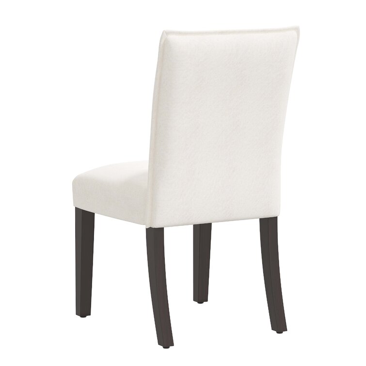 Upholstered parsons discount chairs with skirts